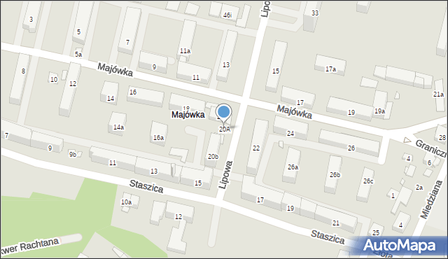 Starachowice, Majówka, 20A, mapa Starachowic