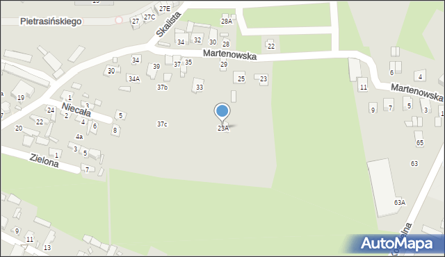 Starachowice, Martenowska, 23A, mapa Starachowic