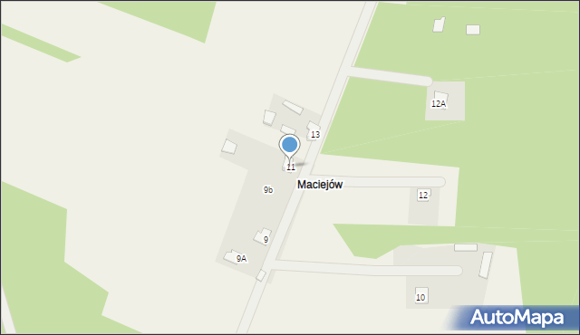 Starawieś, Maciejów, 11, mapa Starawieś