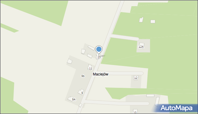 Starawieś, Maciejów, 13, mapa Starawieś