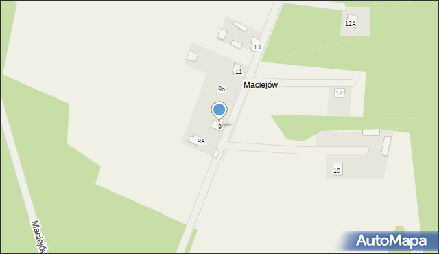 Starawieś, Maciejów, 9, mapa Starawieś