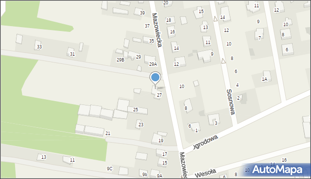 Stare Opole, Mazowiecka, 27A, mapa Stare Opole