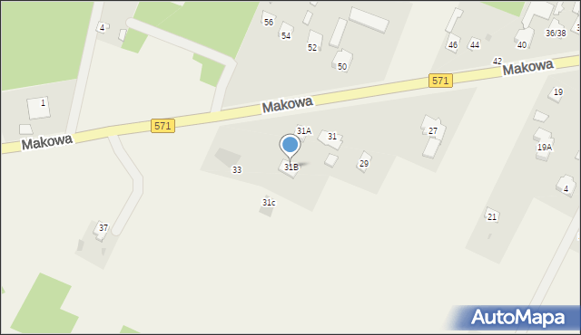 Stare Pieścirogi, Makowa, 31B, mapa Stare Pieścirogi