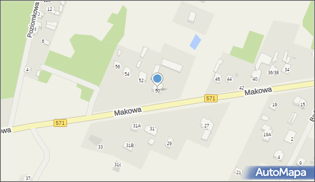 Stare Pieścirogi, Makowa, 50, mapa Stare Pieścirogi