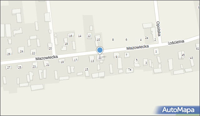 Stare Załubice, Mazowiecka, 11, mapa Stare Załubice