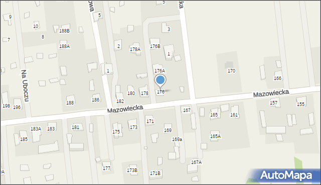 Stare Załubice, Mazowiecka, 176, mapa Stare Załubice