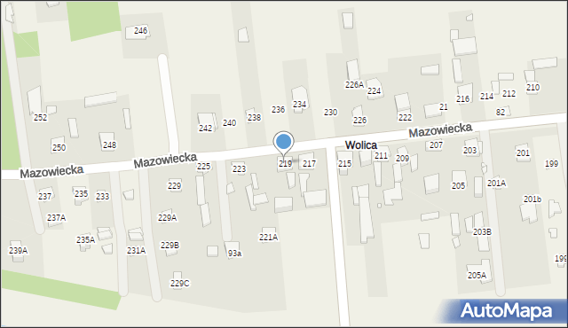 Stare Załubice, Mazowiecka, 219, mapa Stare Załubice