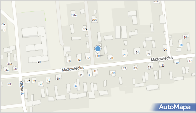 Stare Załubice, Mazowiecka, 30, mapa Stare Załubice