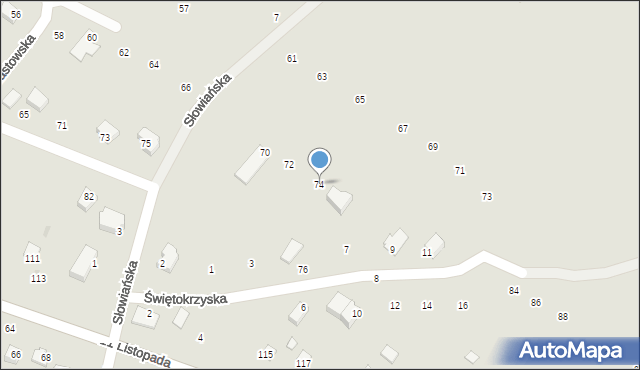 Staszów, Małopolska, 74, mapa Staszów