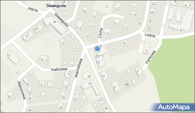 Stawiguda, Mazurska, 2/1, mapa Stawiguda