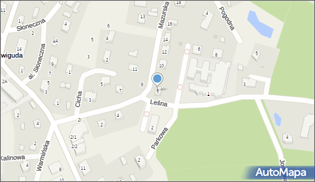 Stawiguda, Mazurska, 6, mapa Stawiguda