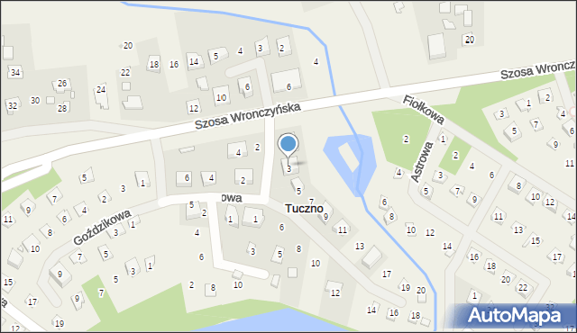 Stęszewko, Malwowa, 3, mapa Stęszewko