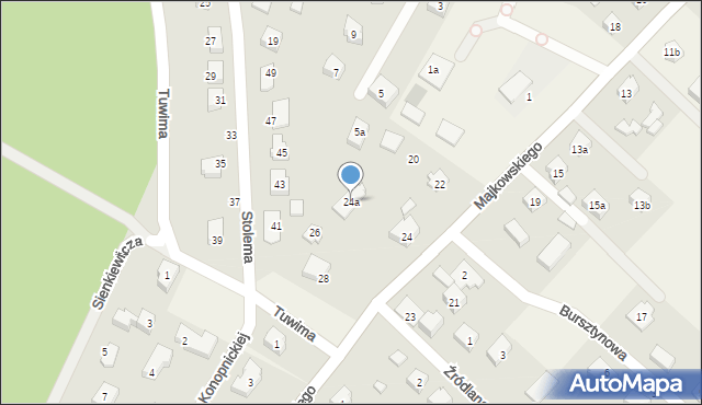 Stężyca, Majkowskiego Aleksandra, dr., 24a, mapa Stężyca