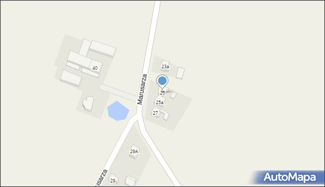 Strzałkowo, Marusarza, ks., 25, mapa Strzałkowo