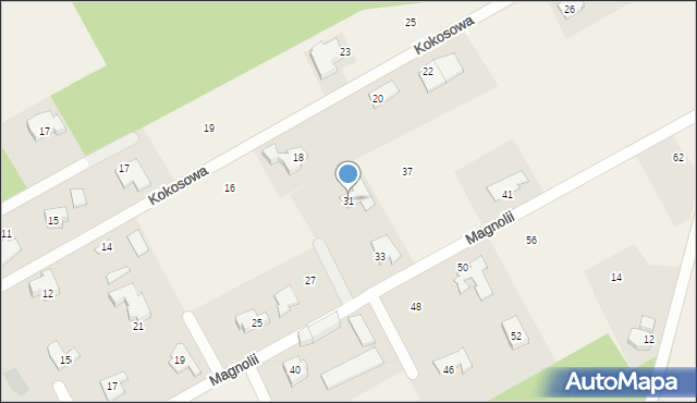 Strzeniówka, Magnolii, 31, mapa Strzeniówka