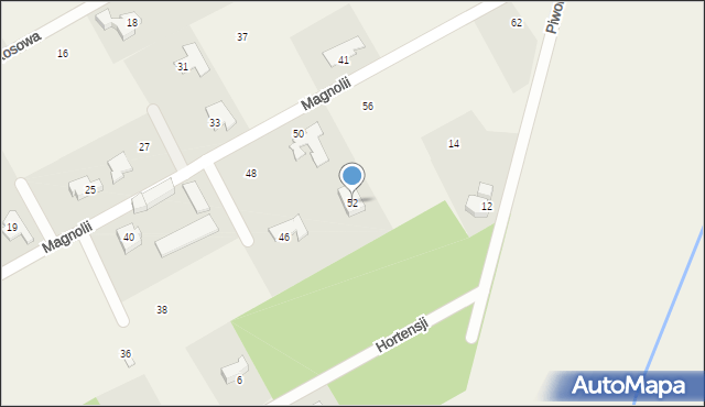 Strzeniówka, Magnolii, 52, mapa Strzeniówka