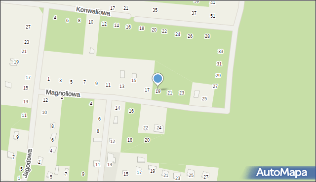 Studzianki, Magnoliowa, 19, mapa Studzianki