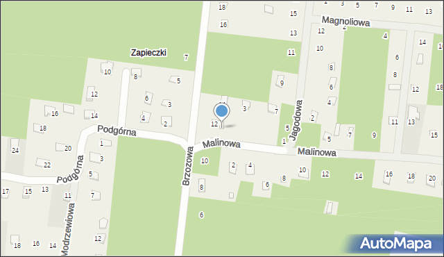 Studzianki, Malinowa, 1, mapa Studzianki