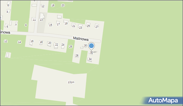 Studzianki, Malinowa, 32, mapa Studzianki