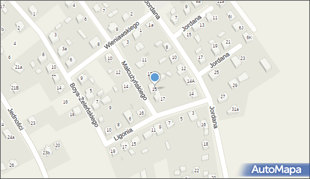 Studzionka, Małcużyńskiego Witolda, 15, mapa Studzionka