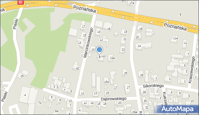 Swarzędz, Marcinkowskiego Karola, 8, mapa Swarzędz