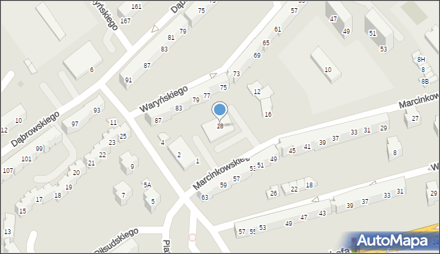 Świdnica, Marcinkowskiego Karola, 18, mapa Świdnicy
