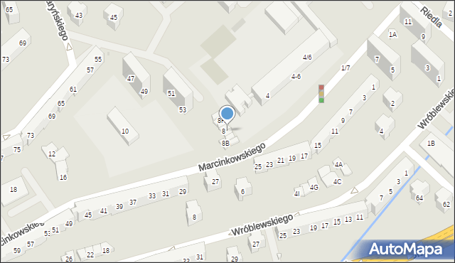 Świdnica, Marcinkowskiego Karola, 8E, mapa Świdnicy