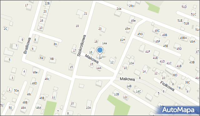 Świerklany, Makowa, 14, mapa Świerklany