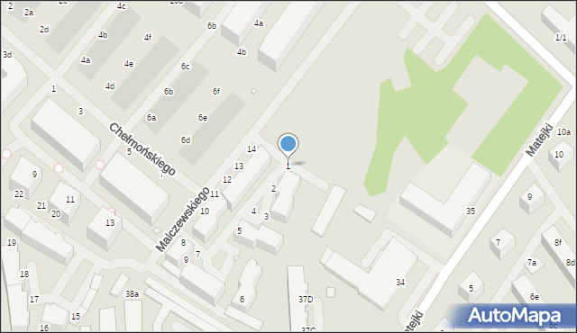 Świnoujście, Malczewskiego Jacka, 1, mapa Świnoujście