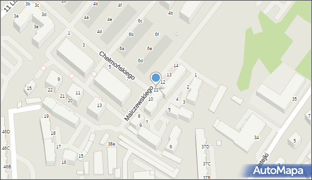 Świnoujście, Malczewskiego Jacka, 11, mapa Świnoujście