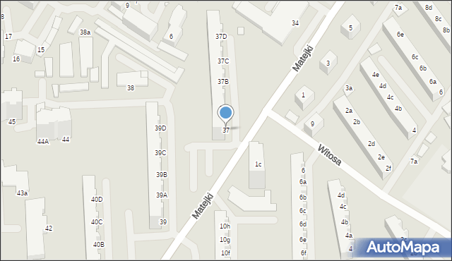 Świnoujście, Matejki Jana, 37, mapa Świnoujście