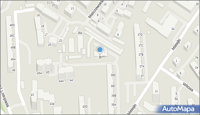 Świnoujście, Matejki Jana, 38, mapa Świnoujście