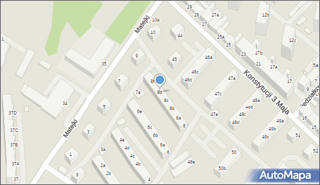 Świnoujście, Matejki Jana, 8d, mapa Świnoujście