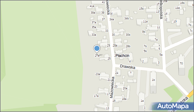 Świnoujście, Mazowiecka, 27a, mapa Świnoujście