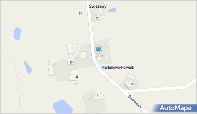 Świszewy, Martanowo-Folwark, 1, mapa Świszewy