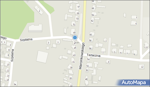 Szamocin, Marcinkowskiego, 47, mapa Szamocin