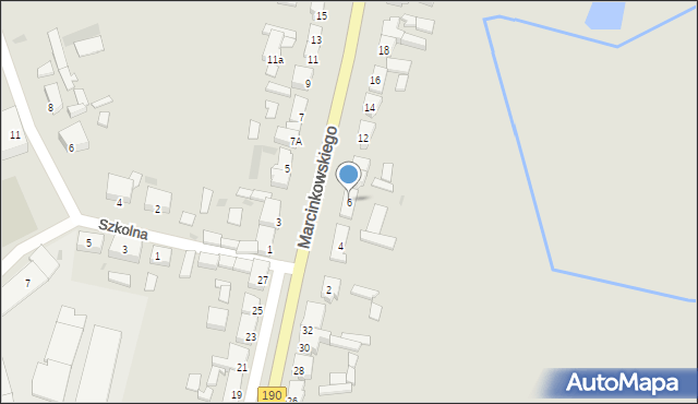 Szamocin, Marcinkowskiego, 6, mapa Szamocin