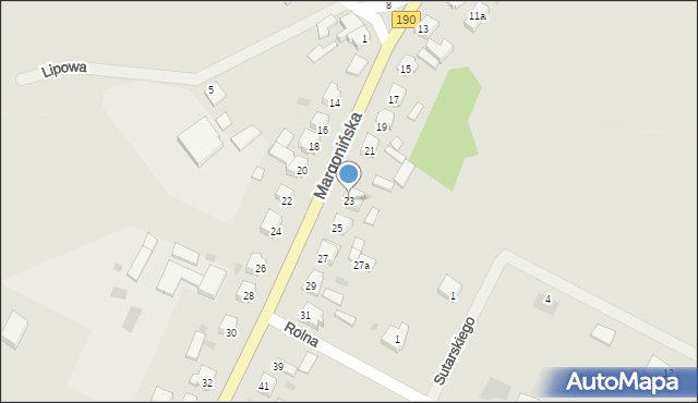 Szamocin, Margonińska, 23, mapa Szamocin