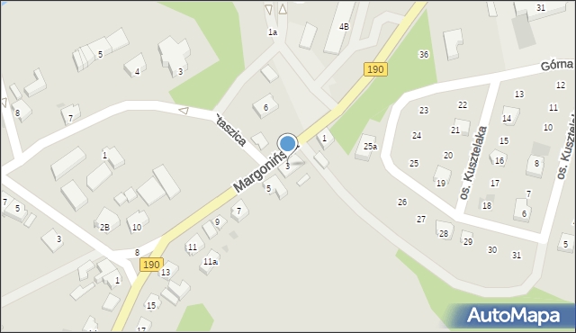 Szamocin, Margonińska, 3, mapa Szamocin