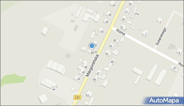 Szamocin, Margonińska, 34, mapa Szamocin