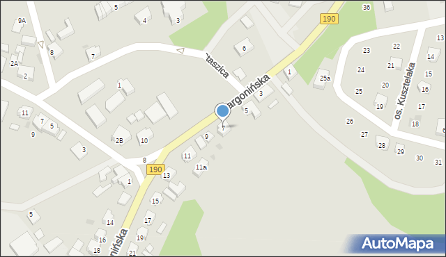 Szamocin, Margonińska, 7, mapa Szamocin