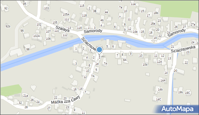Szczawnica, Maćka zza Ławy, 1, mapa Szczawnica