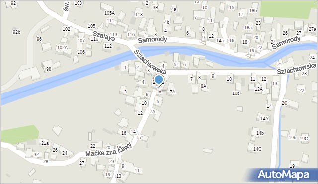 Szczawnica, Maćka zza Ławy, 1a, mapa Szczawnica