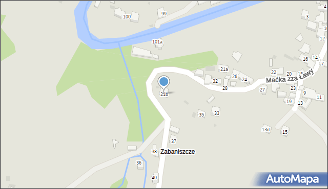 Szczawnica, Maćka zza Ławy, 21b, mapa Szczawnica