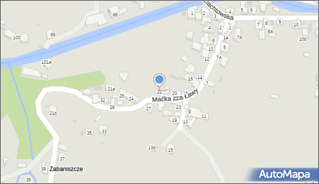 Szczawnica, Maćka zza Ławy, 22, mapa Szczawnica