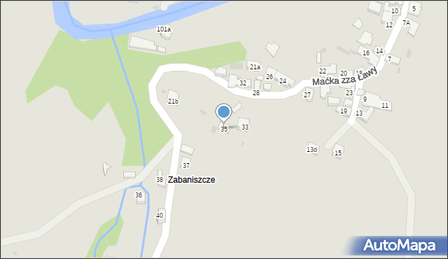 Szczawnica, Maćka zza Ławy, 35, mapa Szczawnica