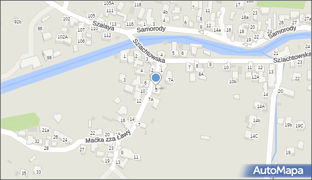 Szczawnica, Maćka zza Ławy, 5, mapa Szczawnica