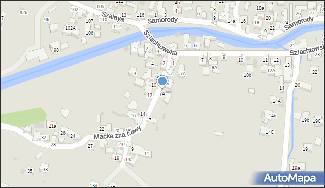 Szczawnica, Maćka zza Ławy, 7A, mapa Szczawnica