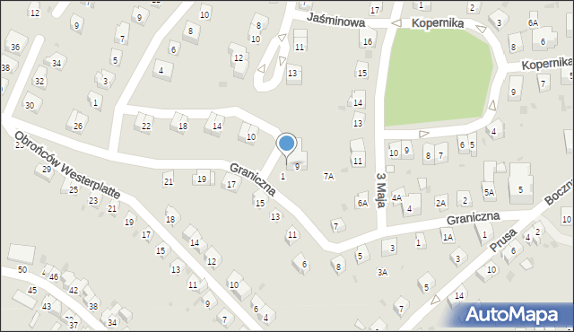 Szczawno-Zdrój, Magnoliowa, 3, mapa Szczawno-Zdrój