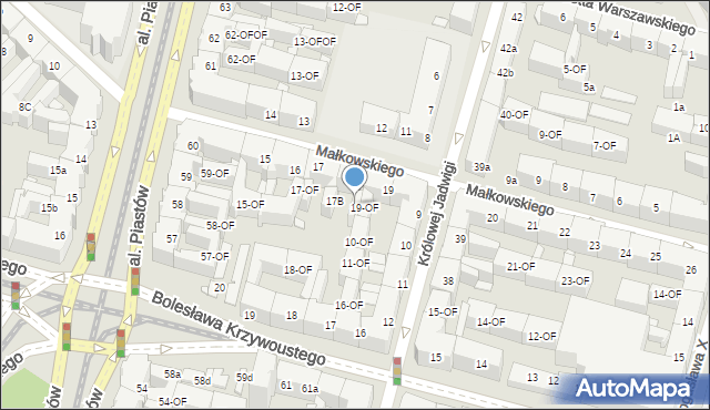 Szczecin, Małkowskiego Andrzeja, 18-OF, mapa Szczecina